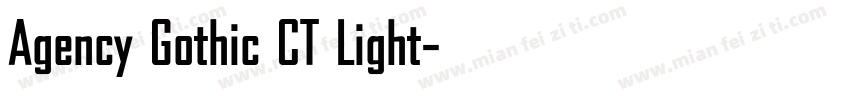Agency Gothic CT Light字体转换